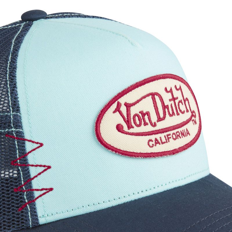 Casquette Vondutch Bleue Trucker Snapback effet Usé, Patch Brodé USED | Von Dutch