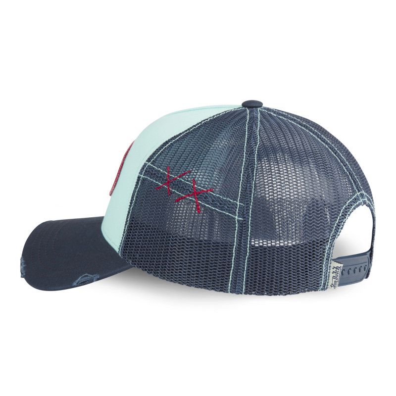 Casquette Vondutch Bleue Trucker Snapback effet Usé, Patch Brodé USED | Von Dutch