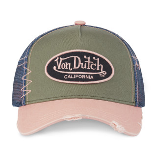 Casquette Vondutch Rose Trucker Snapback effet Usé, Patch Brodé USED | Von Dutch