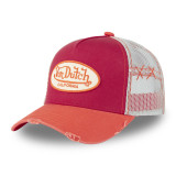 Casquette trucker avec filet effet usé et patch brodé Used