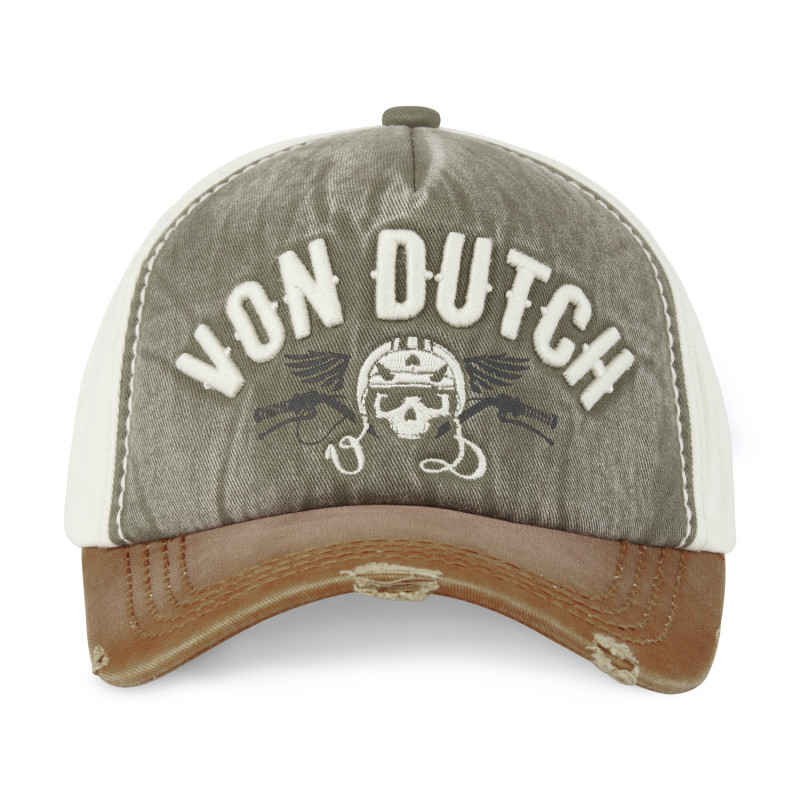 Casquette trucker avec effet usé avec broderie Xavier