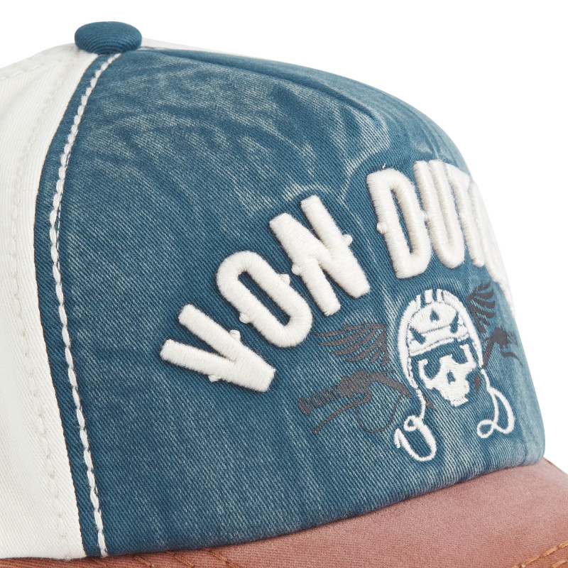 Casquette trucker avec effet usé avec broderie Xavier