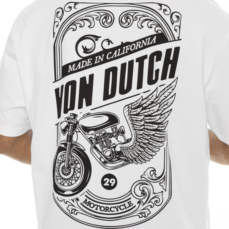 T-shirt homme col rond manches courtes imprimé Dos Comfort Fit Frame