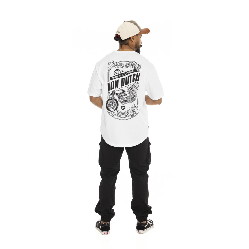 T-shirt homme col rond manches courtes imprimé Dos Comfort Fit Frame