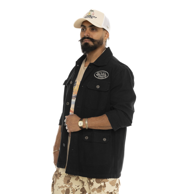 Blouson Mi saison Coton Noire Broderie Dos HART | Homme - Vondutch | Von Dutch