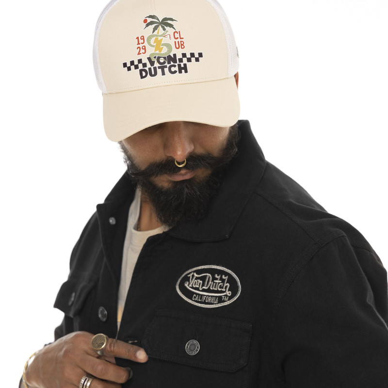 Blouson Mi saison Coton Noire Broderie Dos HART | Homme - Vondutch | Von Dutch