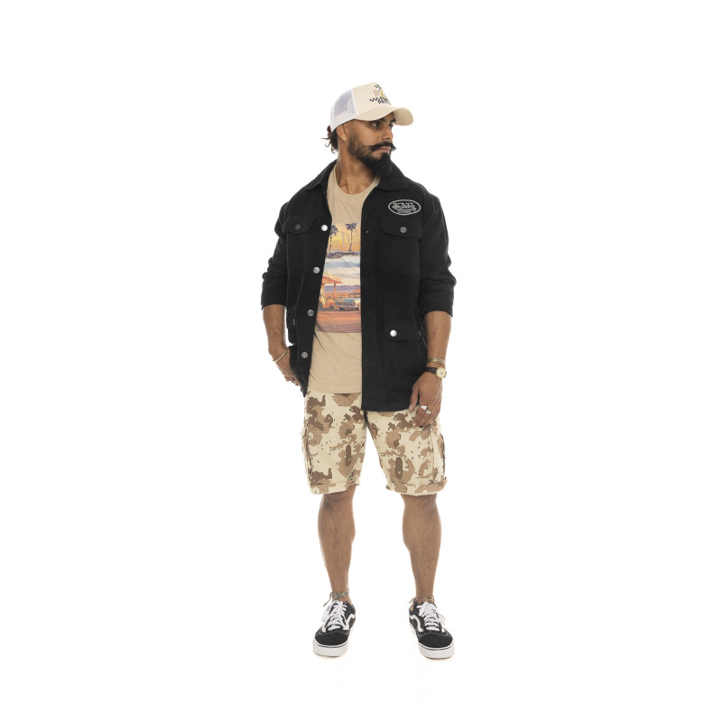Blouson Mi saison Coton Noire Broderie Dos HART | Homme - Vondutch | Von Dutch