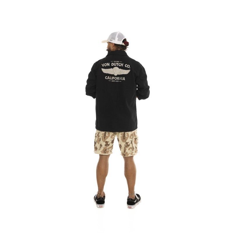 Blouson Mi saison Coton Noire Broderie Dos HART | Homme - Vondutch | Von Dutch