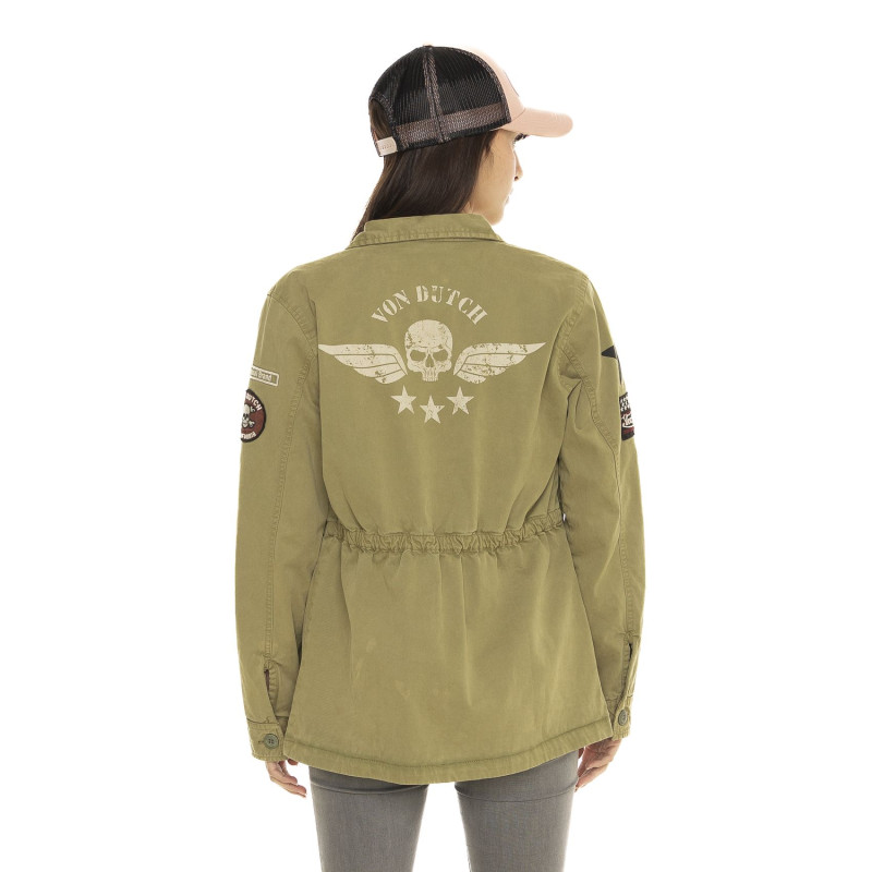 Veste militaire femme avec patchs Lips