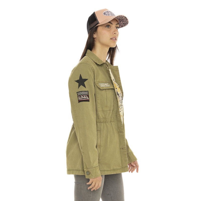Veste militaire femme avec patchs Lips