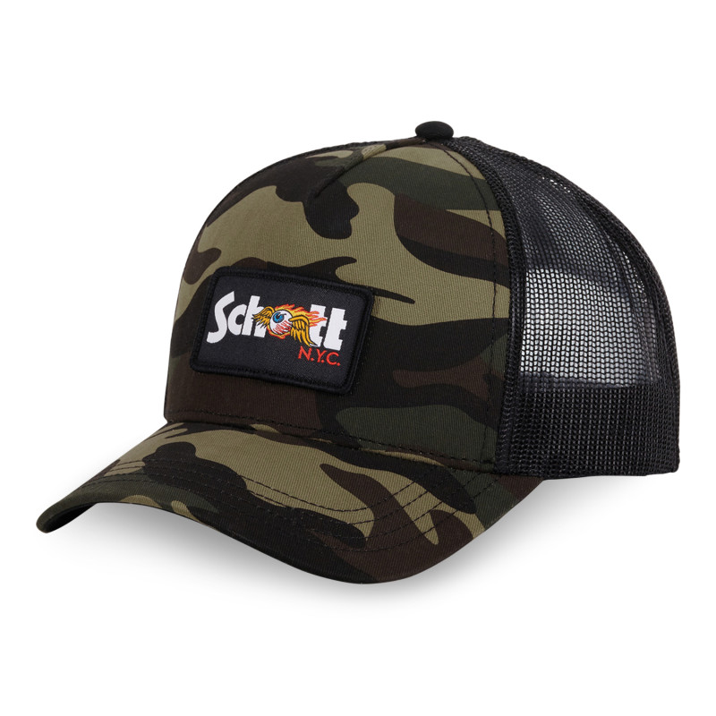 Casquette baseball avec filet camouflage avec badge Army