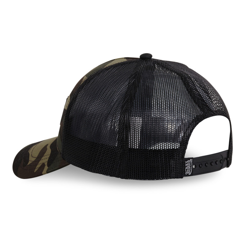 Casquette Vondutch x Schott Camouflage Kaki Trucker Snapback | Von Dutch