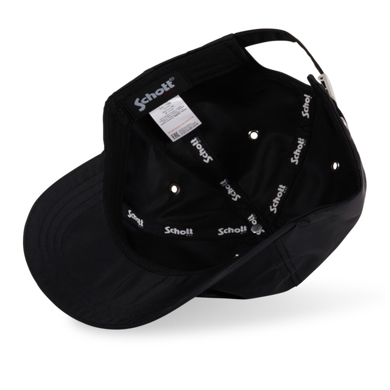 Casquette Vondutch x Schott Noire Baseball Strapback / Boucle Effet Bombers | Von Dutch