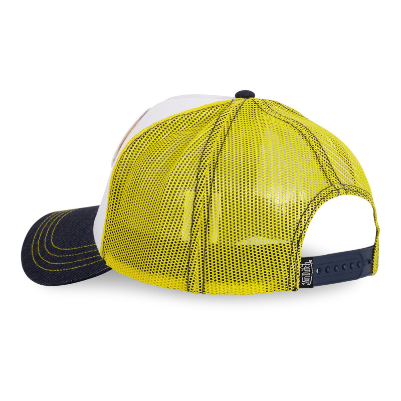 Casquette trucker avec filet en twill et denim Schott Patches