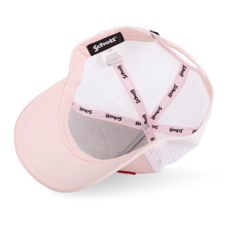 Casquette trucker avec filet Schott Pink