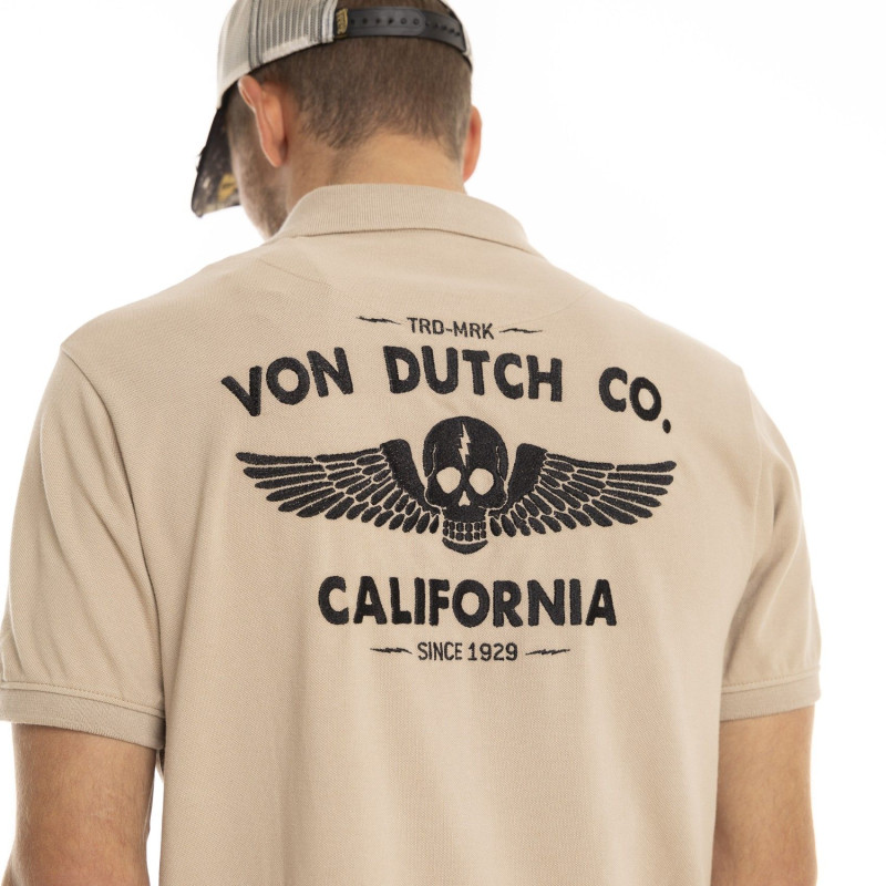 Polo Beige coupe Regular Col boutonné COMPANY | homme - Vondutch | Von Dutch