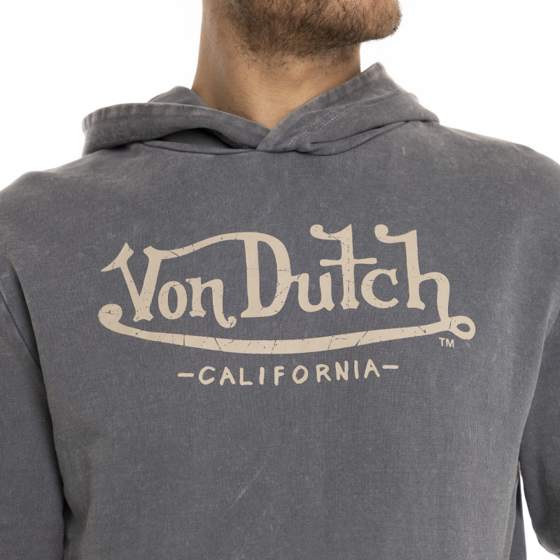 Sweat à capuche homme terry en acid wash Youth