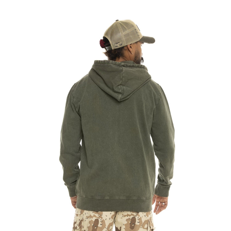 Sweat à capuche Zippé Kaki CRUZ | Homme - Vondutch | Von Dutch