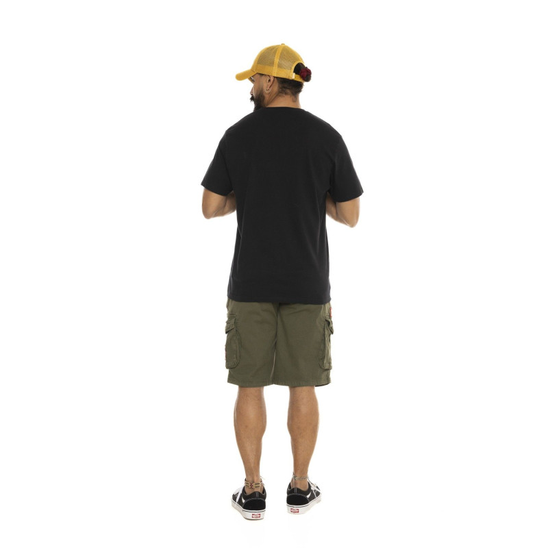 Tee Shirt Noir coupe Regular Col rond MUSTACHE | Homme - Vondutch | Von Dutch