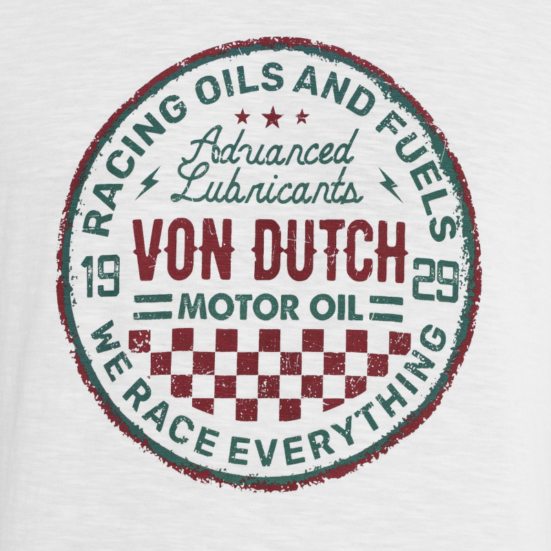 Tee Shirt Blanc coupe Regular Col rond OLD | Homme - Vondutch | Von Dutch