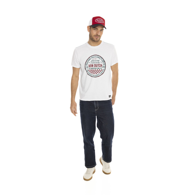 Tee Shirt Blanc coupe Regular Col rond OLD | Homme - Vondutch | Von Dutch