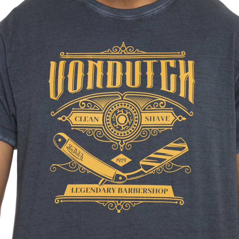 Tee Shirt Bleu coupe Regular Col rond RAZOR | Homme - Vondutch | Von Dutch