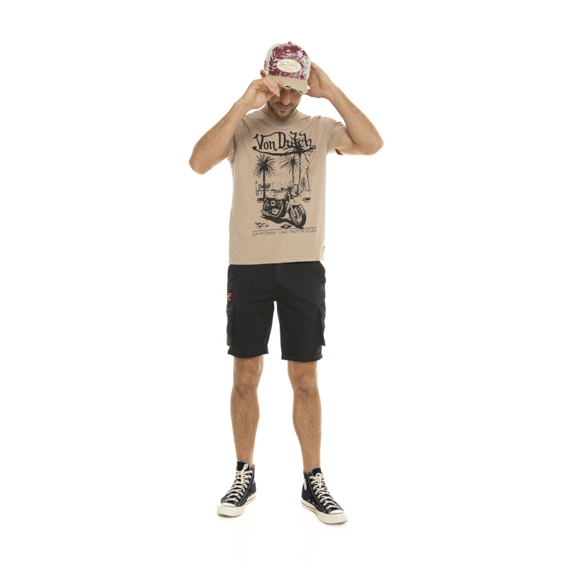 Tee Shirt Beige coupe Regular Col rond SOCAL | Homme - Vondutch | Von Dutch