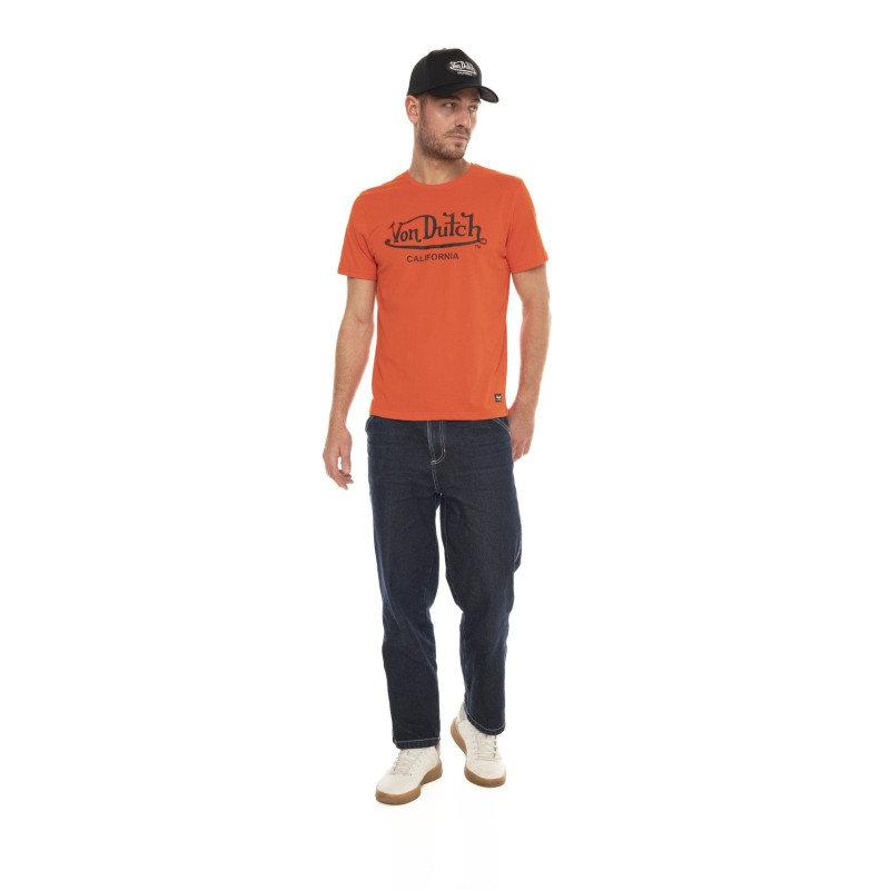 Tee Shirt Orange coupe Regular Col rond FIRST | Homme - Vondutch | Von Dutch