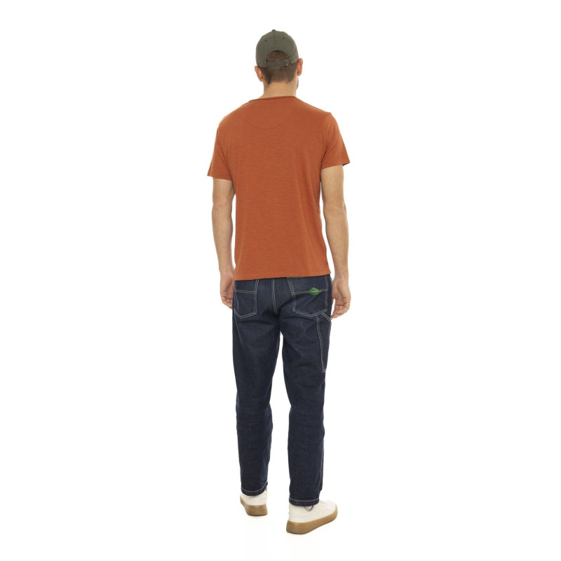 Tee Shirt Orange Brique coupe Regular Col V RON | Homme - Vondutch | Von Dutch