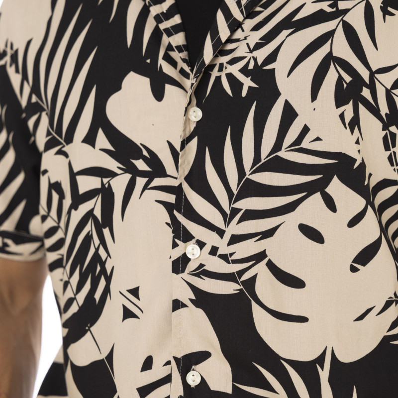 Chemise Viscose coupe Regular Manches courtes Beige PALM | Homme - Vondutch