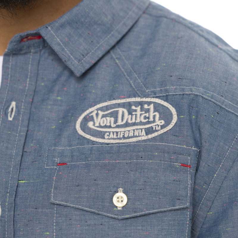 Chemise homme manches longues avec patchs Racer