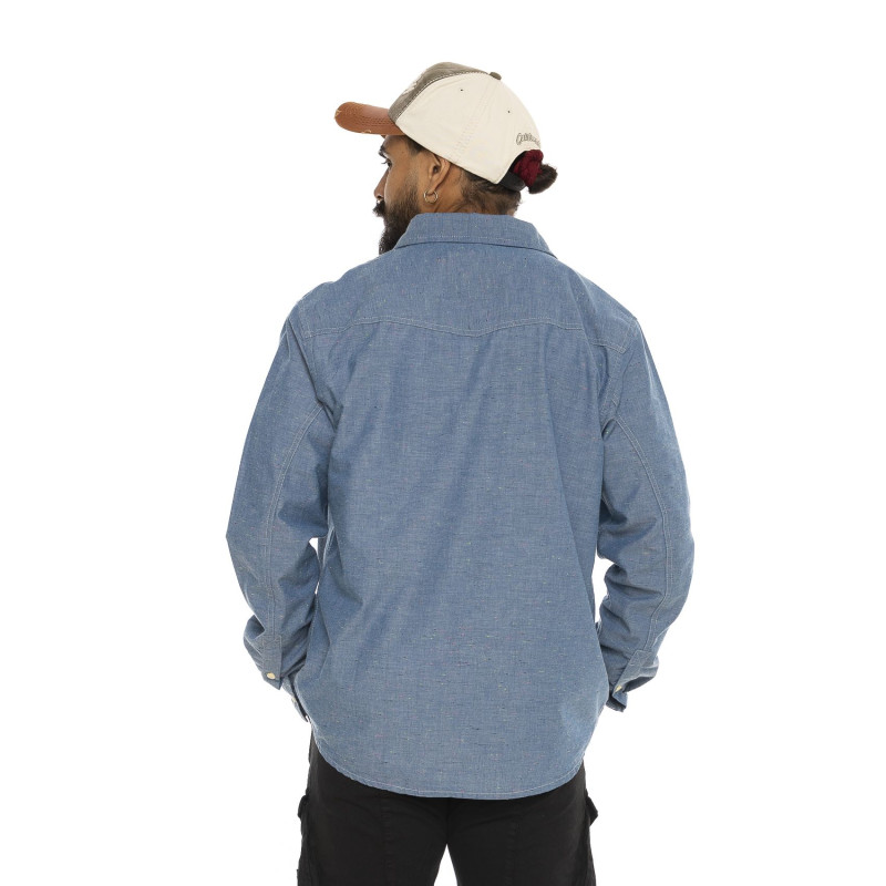 Chemise homme manches longues avec patchs Racer