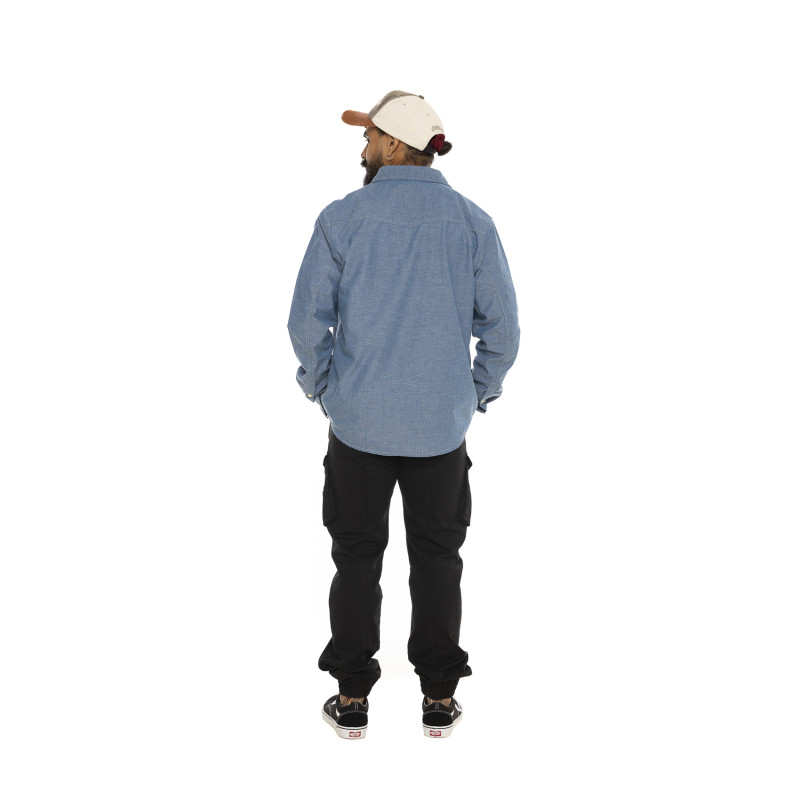 Chemise homme manches longues avec patchs Racer