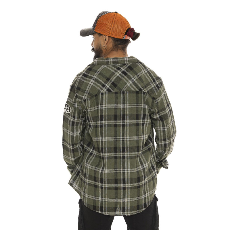Surchemise homme manches longues à carreaux en coton Marvin
