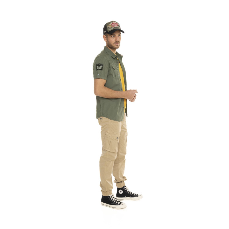 Chemise en Coton coupe Regular Manches courtes Kaki RYAN | Homme - Vondutch | Von Dutch