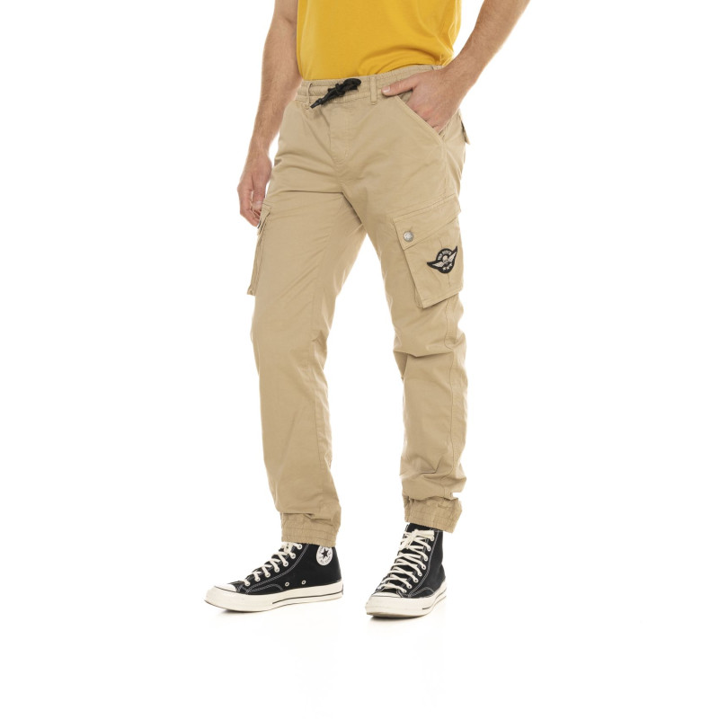 Pantalon Cargo en Coton coupe Droit Beige BATTLE | Homme - Vondutch | Von Dutch