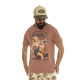 Tee Shirt Marron coupe regular Col rond PINUP | Homme - Vondutch | Von Dutch