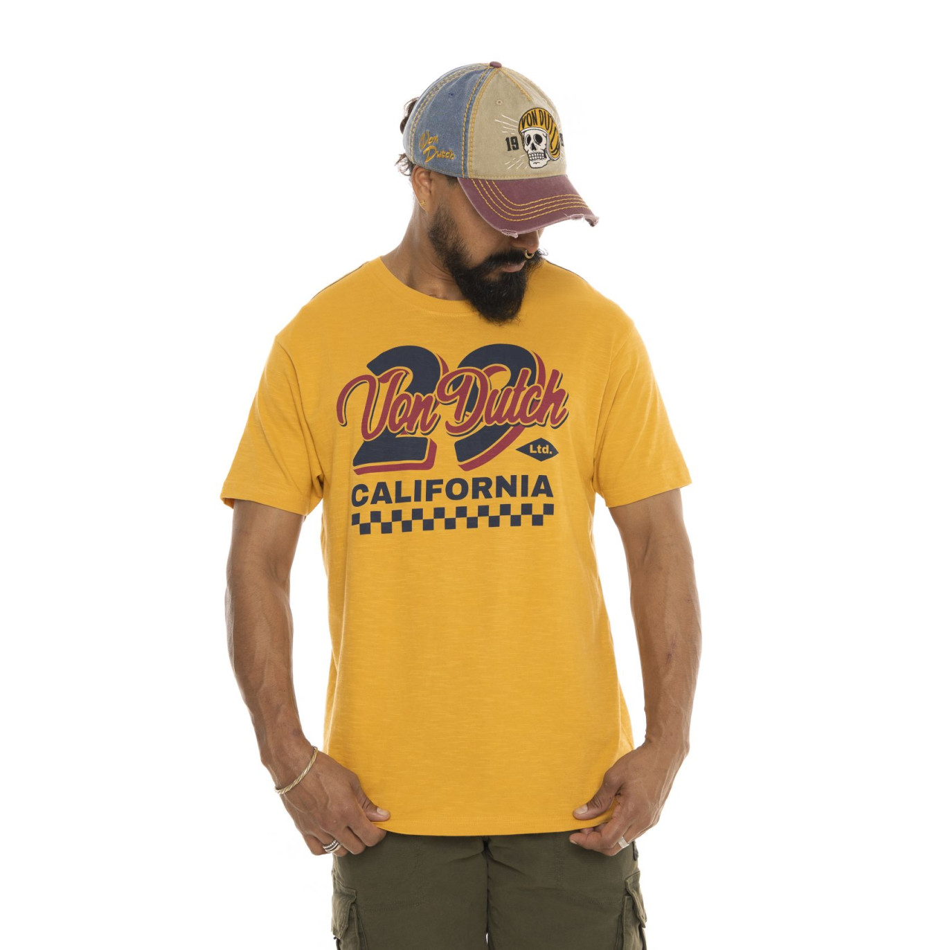 Tee Shirt Jaune coupe Regular Col rond TWENTY | Homme - Vondutch | Von Dutch