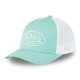 Casquette Vondutch Turquoise Filet Trucker Blanc Strapback / Boucle LOF | Von Dutch