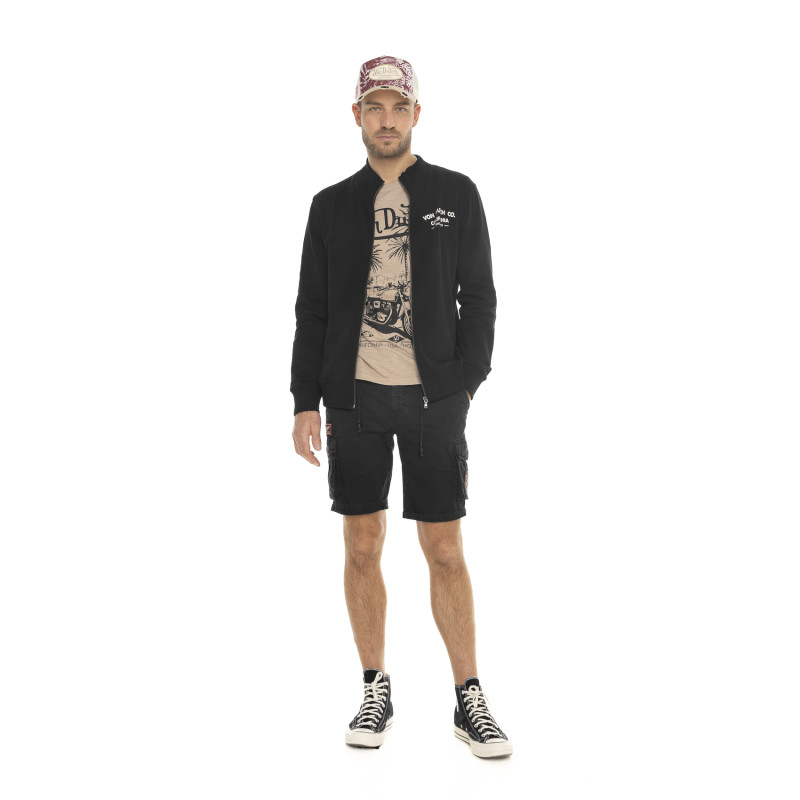 Sweat Sans capuche Zippé Noir Molletonné FLAVOR | Homme - Vondutch | Von Dutch