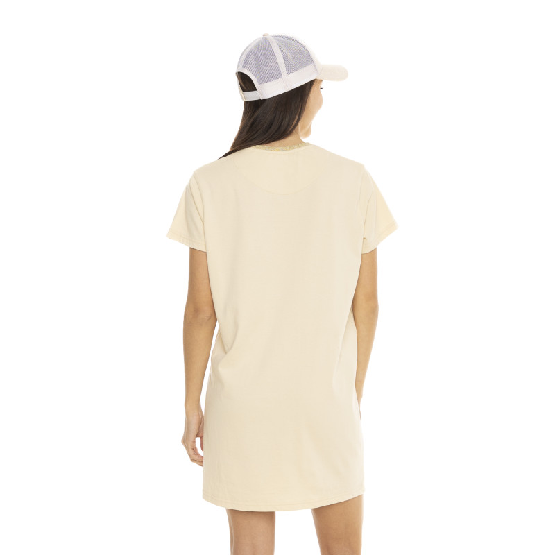 Robe t-shirt à manches courtes à col lurex femme Foil Arizona