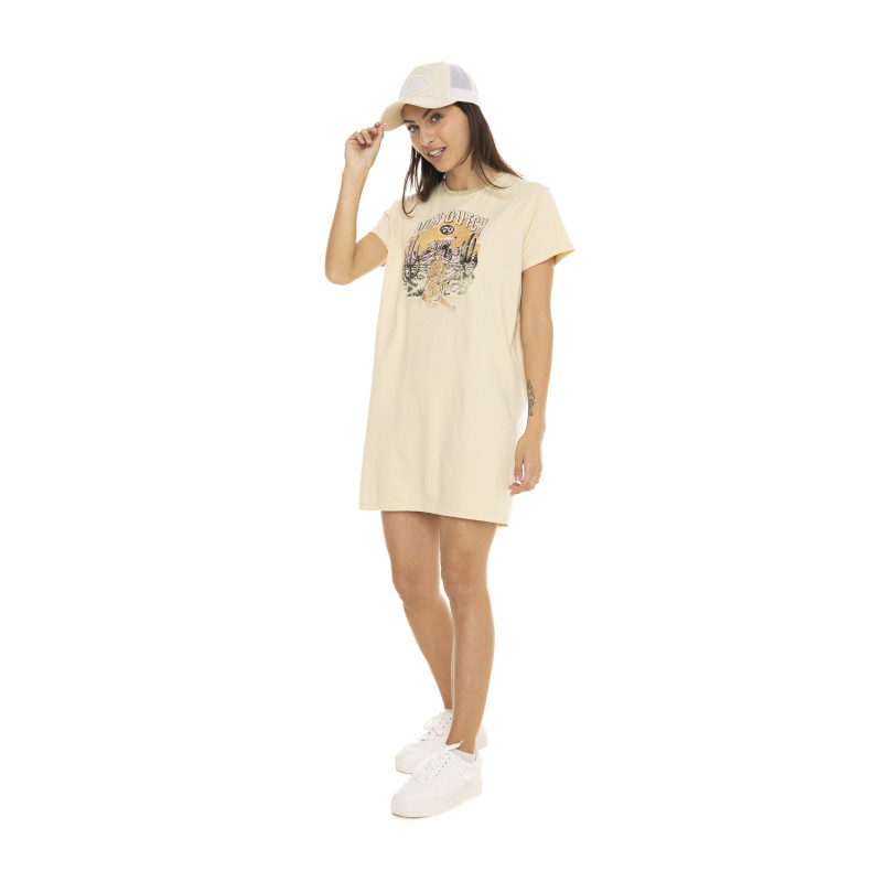 Robe t-shirt à manches courtes à col lurex femme Foil Arizona