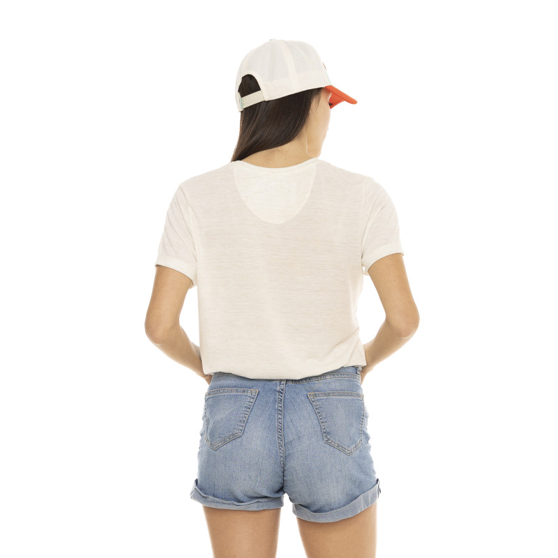 T-shirt pailleté col rond manches courtes femme Photo Journal