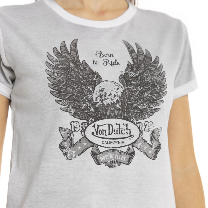 T-shirt à col rond manches courtes femme Kustom Kulture
