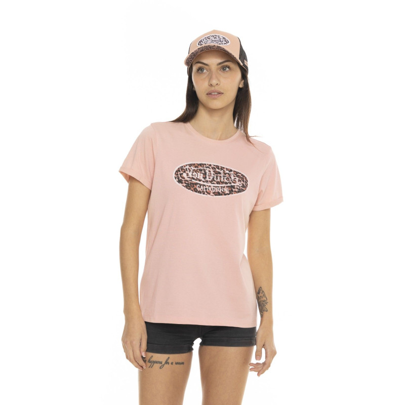 Tee Shirt Rose coupe Regular Col rond LÉOPARD | Femme - Vondutch | Von Dutch