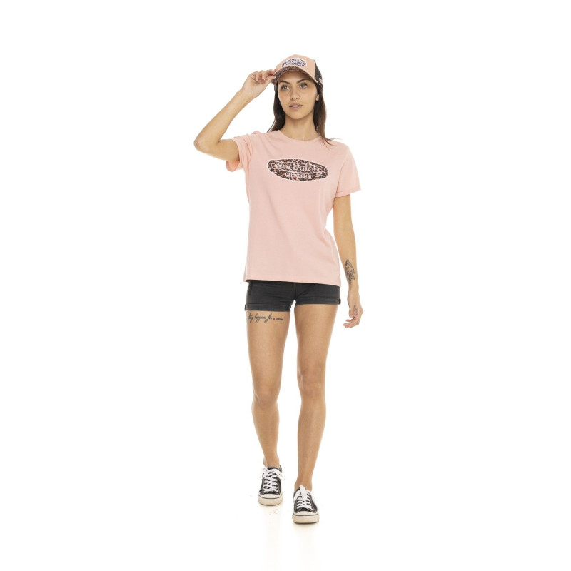 Tee Shirt Rose coupe Regular Col rond LÉOPARD | Femme - Vondutch | Von Dutch