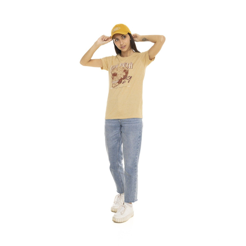 T-shirt à col rond manches courtes femme Spring Skull