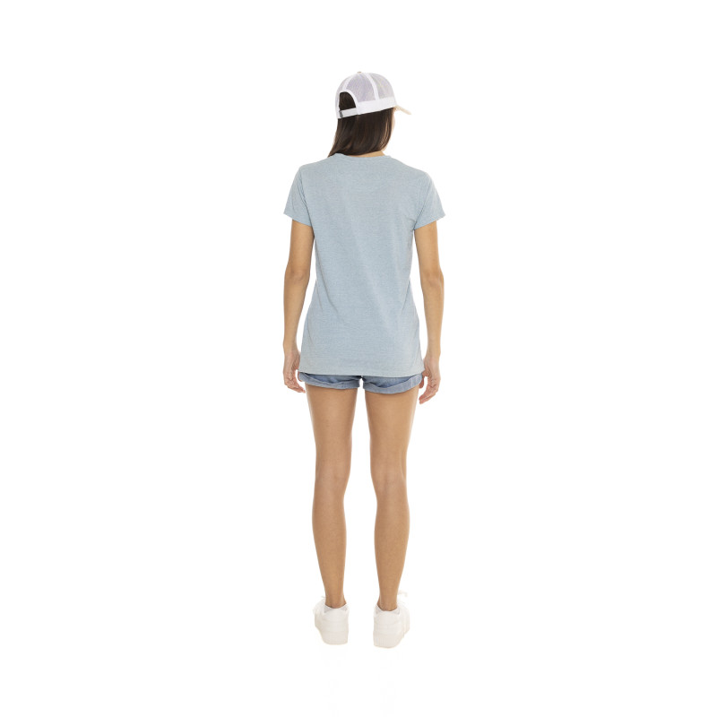 Tee Shirt Bleu coupe Regular Col rond effet Chiné SKULL | Femme - Vondutch | Von Dutch