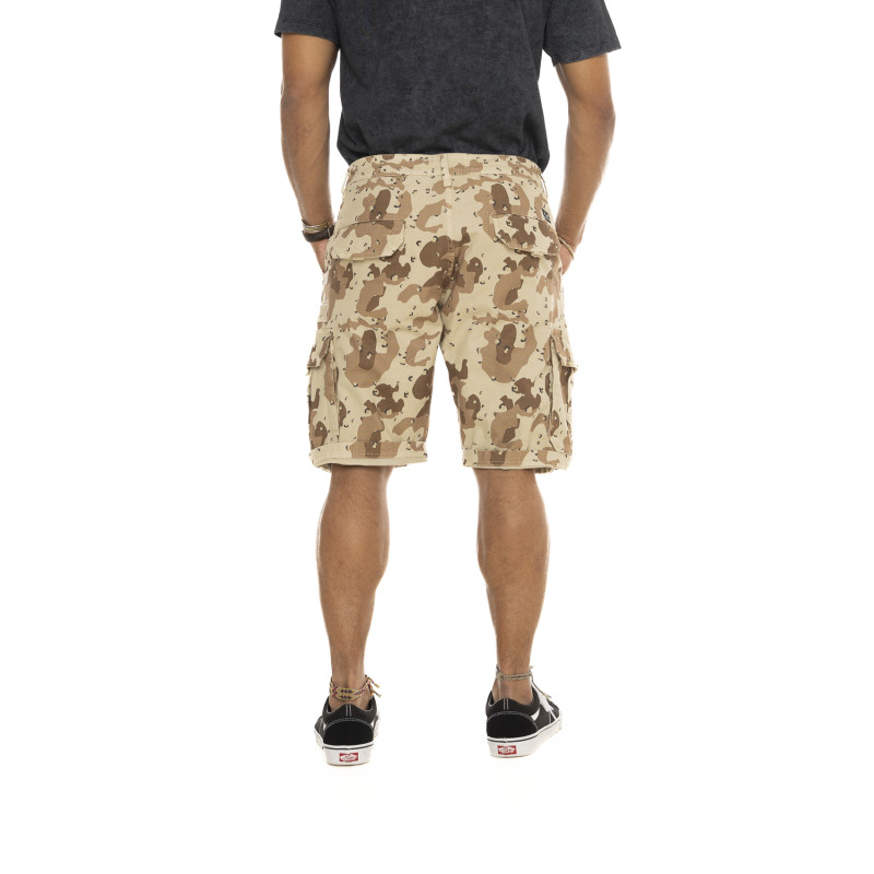 Bermuda Cargo en Coton coupe Court Beige Imprimé Camouflage | Homme - Vondutch | Von Dutch