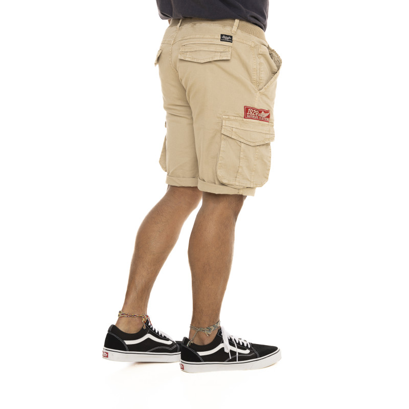 Bermuda en Coton coupe Court Beige Ceinture Elastique | Homme - Vondutch | Von Dutch